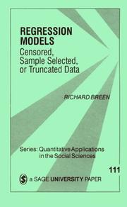 Cover of: Regression models: censored, sample selected or truncated data