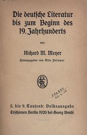 Cover of: deutsche Literatur bis zum Beginn des 19 Jahrhunderts