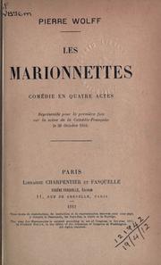 Cover of: marionnettes: comédie en quatre actes.