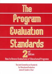 Cover of: The program evaluation standards by Joint Committee on Standards for Educational Evaluation.
