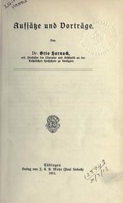 Aufsätze und Vorträge by Otto Harnack