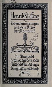 Cover of: Lebenserinnerungen aus dem Kreis der Romantik