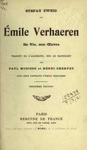 Cover of: Émile Verhaeren by Stefan Zweig