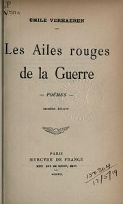 Cover of: ailes rouges de la guerre: poèmes.