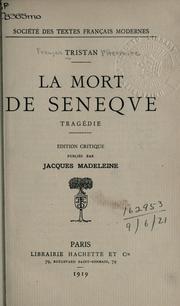 Cover of: mort de Seneque: tragédie.