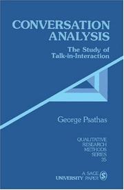 Cover of: Conversation analysis: the study of talk-in-interaction