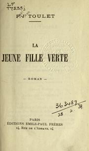 Cover of: La jeune fille verte by Paul Jean Toulet