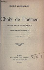 Cover of: Choix de poèmes