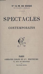 Cover of: Spectacles contemporains.