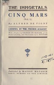 Cover of: Cinq Mars. by Alfred de Vigny