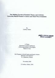 Cover of: shifting terrain of feminist theory and activism: university-based women's centres and third wave feminism