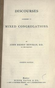 Cover of: Discourses addressed to mixed congregations
