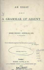 Cover of: An essay in aid of a grammar of assent by John Henry Newman