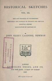 Cover of: Historical sketches. by John Henry Newman