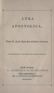 Cover of: Lyra apostolica.