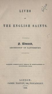 Cover of: Lives of the English saints