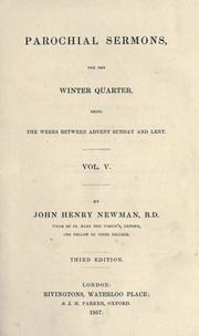 Cover of: Parochial sermons. by John Henry Newman