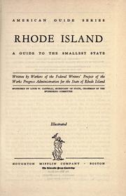 Cover of: Rhode Island: a guide to the smallest state