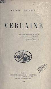 Cover of: Verlaine. by Ernest Delahaye