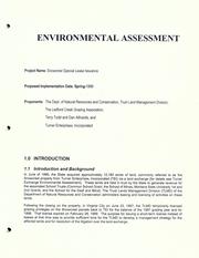 Final environmental assessment for the issuance of Snowcrest special leases