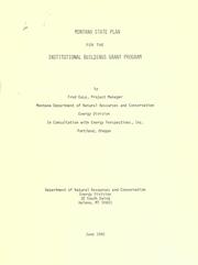 Cover of: Montana state plan for the Institutional Buildings Grant Program by Fred Easy