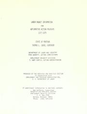 Cover of: Labor market information for affirmative action programs, 1977-1979 by State of Montana, Department of Labor and Industry, Employment Security Division, produced by the Research and Analysis Section.