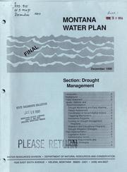 Cover of: Montana water plan. by Montana. Water Resources Division.