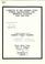 Cover of: Cashflow in the general fund, school equalization, and highways accounts, FY92 and FY93