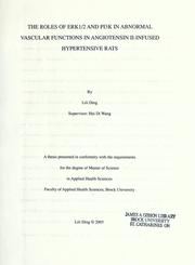Cover of: roles of ERK1/2 and PI3K in abnormal vascular functions in angiotensin II-infused hypertensive rats