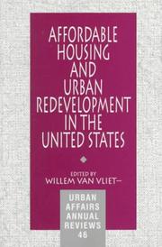 Cover of: Affordable Housing and Urban Redevelopment in the United States by Willem Van Vliet, Willem Van Vliet