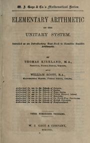 Cover of: Elementary arithmetic on the unitary system by Thomas Kirkland, Thomas Kirkland