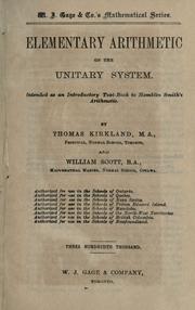 Cover of: Elementary arithmetic on the unitary system by Thomas Kirkland