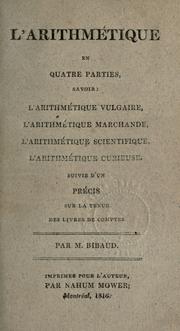 Cover of: L' arithmétique en quatre parties by M. Bibaud