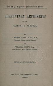 Cover of: Elementary arithmetic on the unitary system by Thomas Kirkland