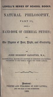 Natural philosophy by John Herbert Sangster