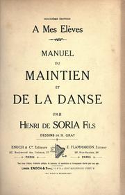 Manuel du maintien et de la danse by Henri de Soria