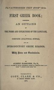Cover of: First Greek book by Albert Harkness