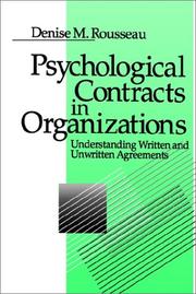 Cover of: Psychological contracts in organizations by Denise M. Rousseau