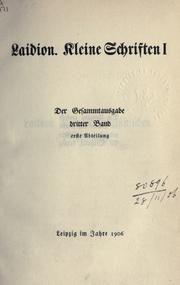 Cover of: Sämtliche Werke by Wilhelm Heinse