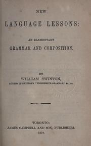 Cover of: New language lessons by William Swinton, William Swinton