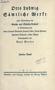 Cover of: Sämtliche Werke by Otto Ludwig