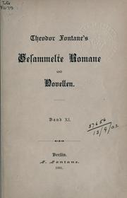 Cover of: Gesammelte Romane und Novellen. by Theodor Fontane
