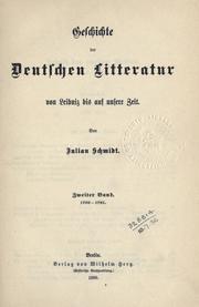 Cover of: Geschichte der deutschen Litteratur von Leibniz bis auf unsere Zeit.