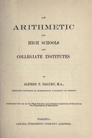 Cover of: arithmetic for high schools and collegiate institutions