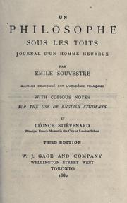 Cover of: Un philosophe sous les toits by Émile Souvestre