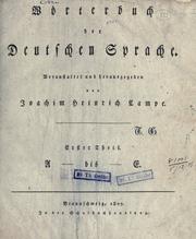 Cover of: Wörterbuch der deutschen Sprache. by Joachim Heinrich Campe