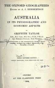 Cover of: Australia in its physiographic and economic aspects.