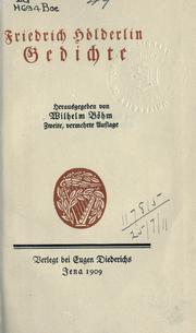 Cover of: Gesammelte Werke by Friedrich Hölderlin