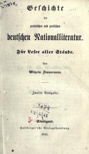 Cover of: Geschichte der prosaischen und poetischen deutschen Nationalliteratur.