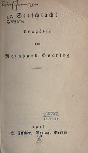 Cover of: Seeschlacht by Reinhard Goering